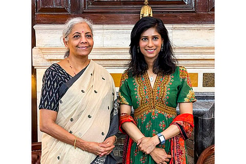 Nirmala Sitharaman meets Gita Gopinath
